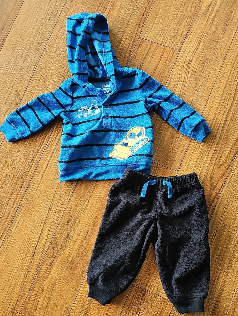 Carter's Blue Hooded Pullover with Dark Stripe